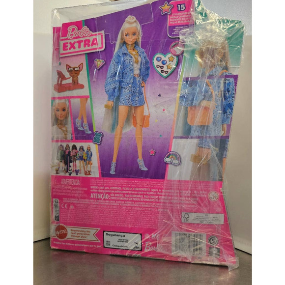 Barbie Extra Doll #16 Paisley Print Oversized Jacket  with Pet Chihuahua NIB - Picture 8 of 9